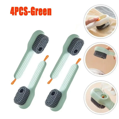 Multifunctional Shoe Cleaning Brush – Soft Bristle Scrubber with Liquid Dispenser for Home Cleaning