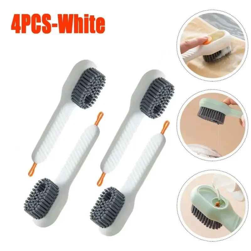 Multifunctional Shoe Cleaning Brush – Soft Bristle Scrubber with Liquid Dispenser for Home Cleaning