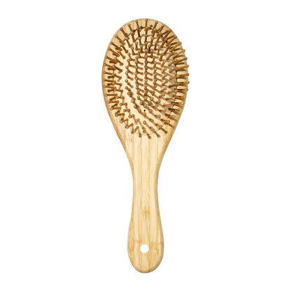 Bamboo Hair Brush – Air Cushion Massage Comb with Wide Teeth for Styling & Scalp Health