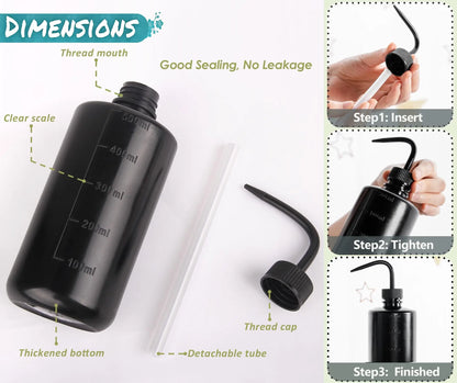 Tattoo Wash Bottle – Safety Squeeze Bottle for Water Rinse & Plant Irrigation