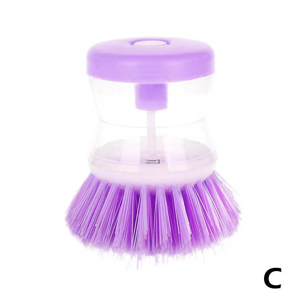 Automatic Soap Dispenser Dish Brush – Press-Top Kitchen Scrubber with Liquid Filling
