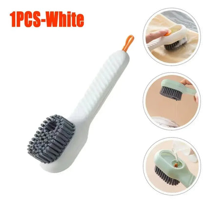 Multifunctional Shoe Cleaning Brush – Soft Bristle Scrubber with Liquid Dispenser for Home Cleaning
