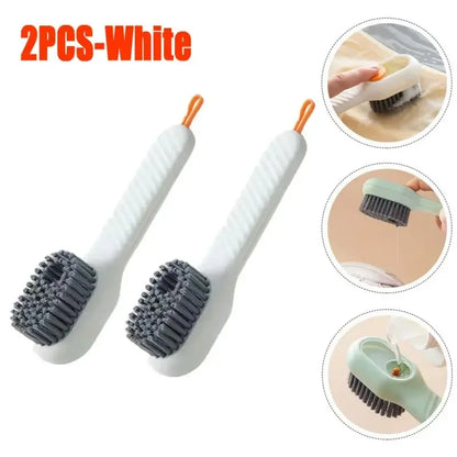 Multifunctional Shoe Cleaning Brush – Soft Bristle Scrubber with Liquid Dispenser for Home Cleaning