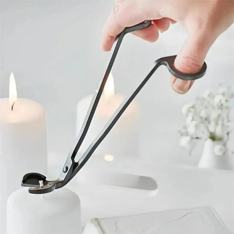 Stainless Steel Candle Wick Extinguisher – Portable Candle Care Scissors & Hook Tool