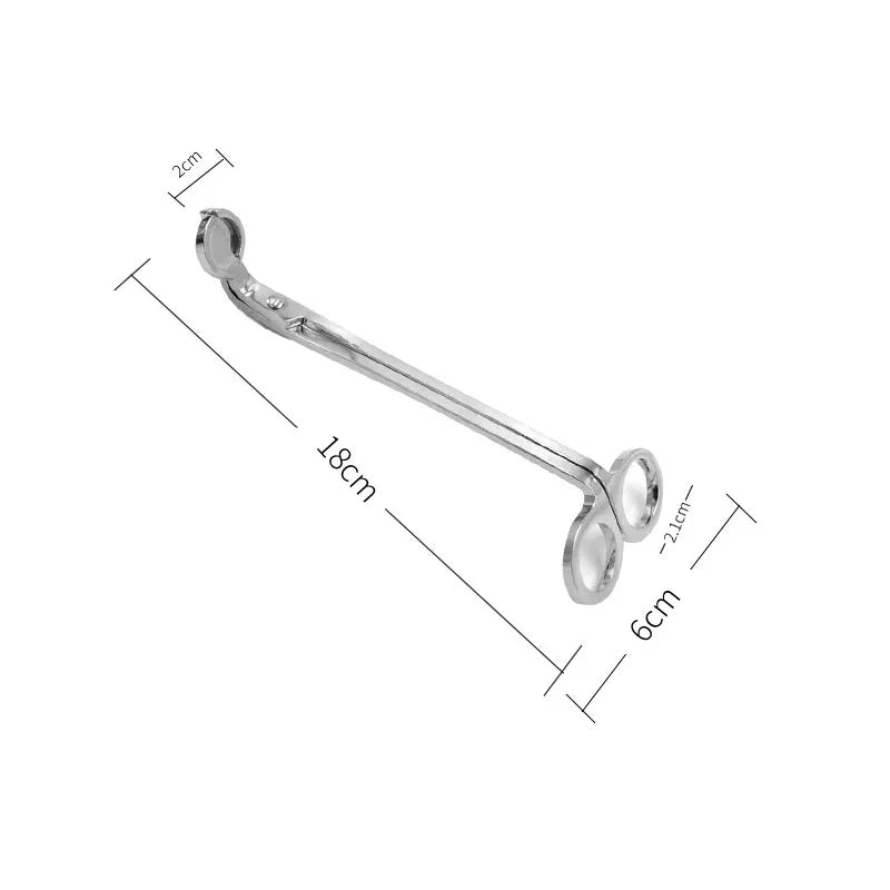 Stainless Steel Candle Wick Extinguisher – Portable Candle Care Scissors & Hook Tool