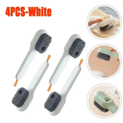 Multifunctional Shoe Cleaning Brush – Soft Bristle Scrubber with Liquid Dispenser for Home Cleaning