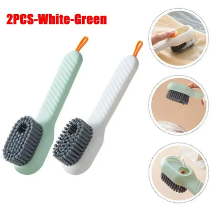 Multifunctional Shoe Cleaning Brush – Soft Bristle Scrubber with Liquid Dispenser for Home Cleaning
