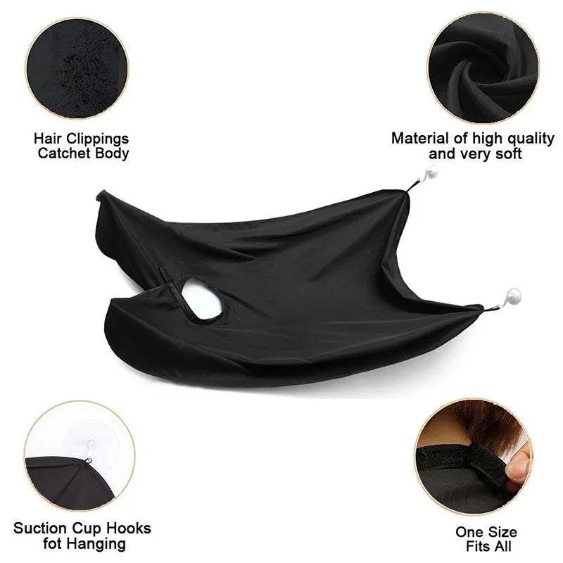 Beard Apron Bib – Shaving Catcher Cape for Sink-Free Cleanup