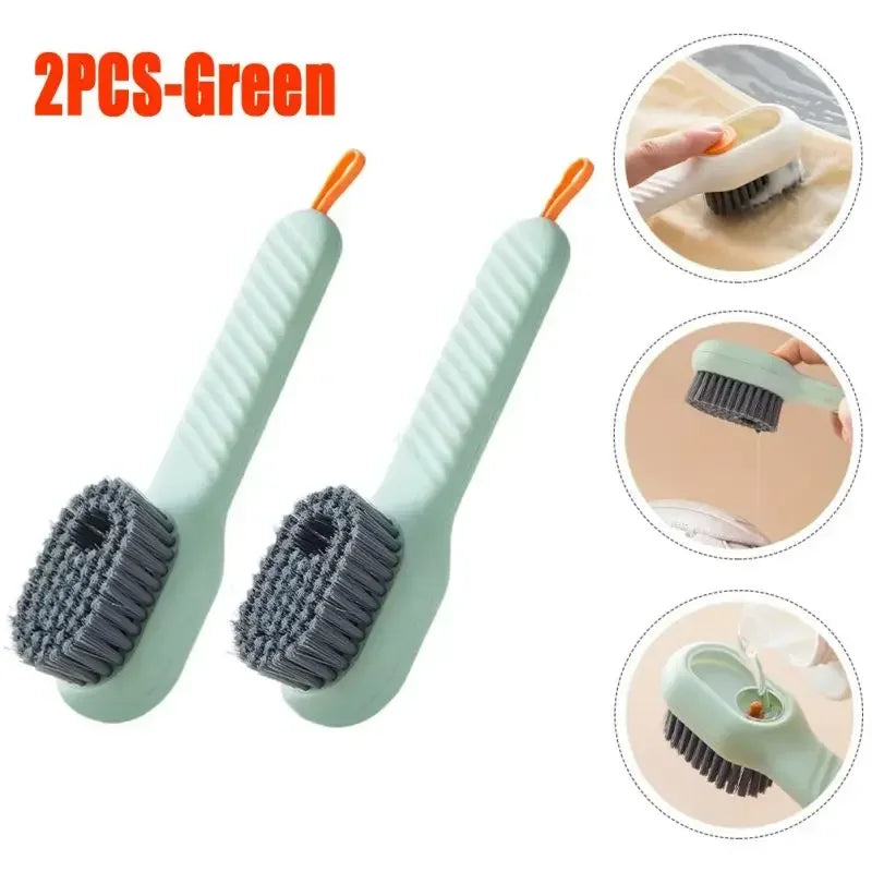 Multifunctional Shoe Cleaning Brush – Soft Bristle Scrubber with Liquid Dispenser for Home Cleaning