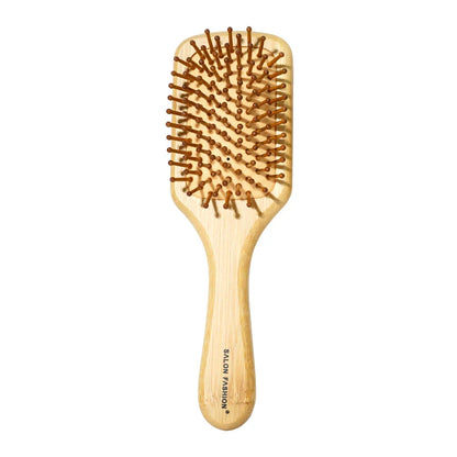 Bamboo Hair Brush – Air Cushion Massage Comb with Wide Teeth for Styling & Scalp Health