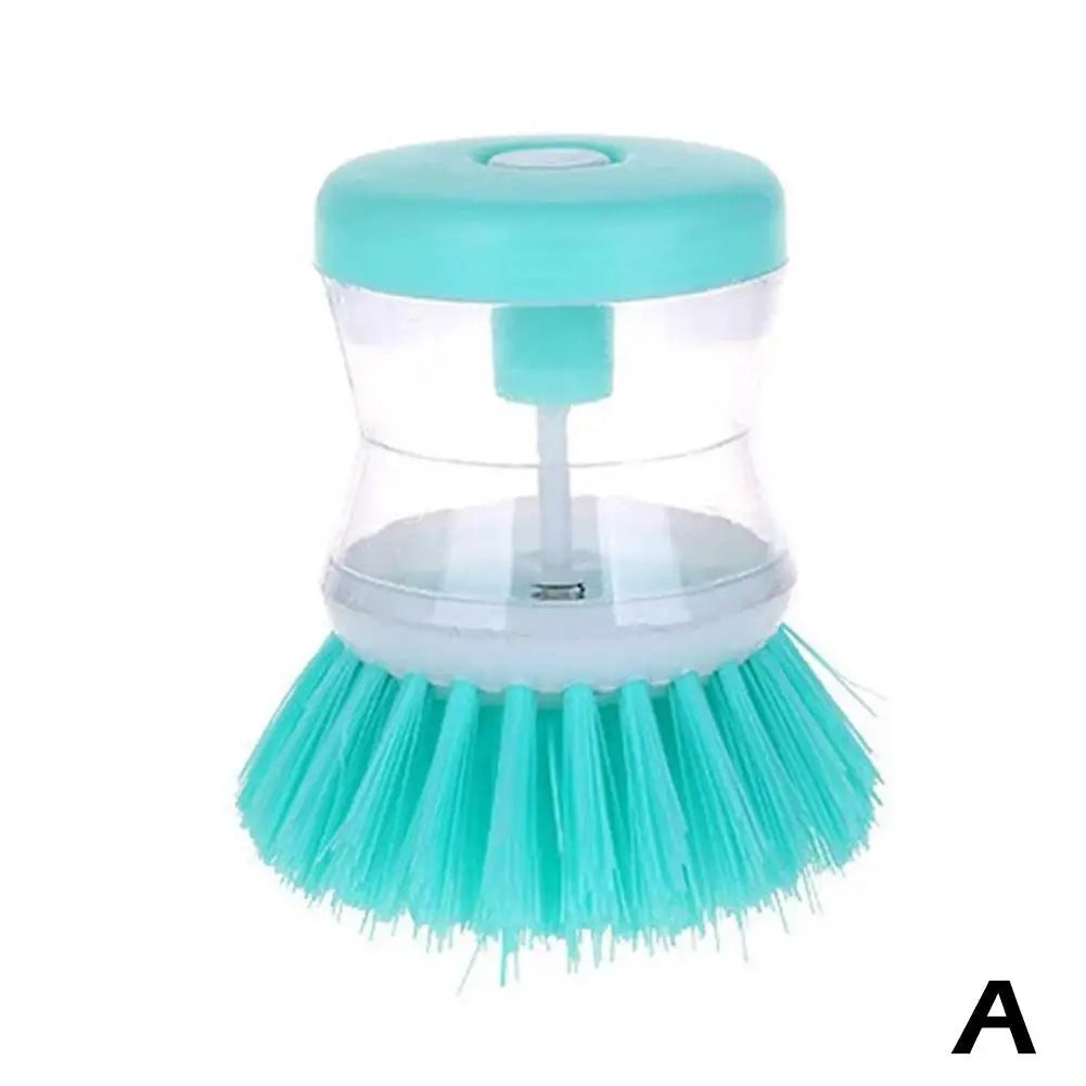 Automatic Soap Dispenser Dish Brush – Press-Top Kitchen Scrubber with Liquid Filling