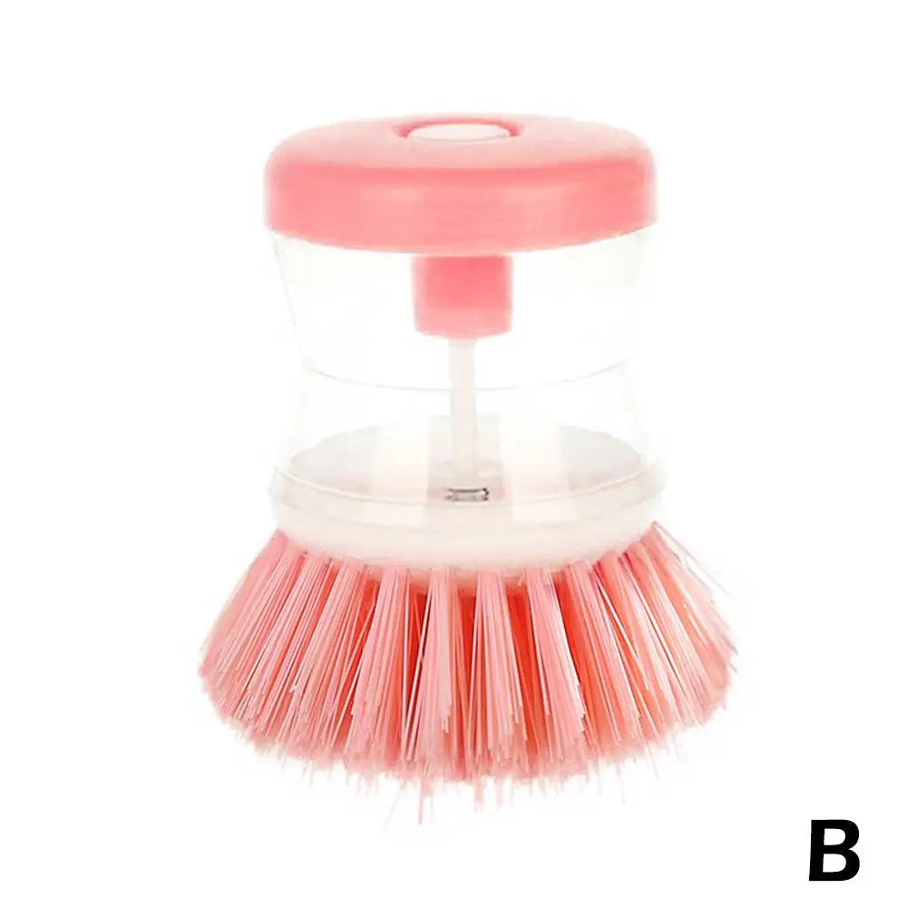 Automatic Soap Dispenser Dish Brush – Press-Top Kitchen Scrubber with Liquid Filling