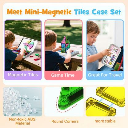 🔥Mini Magnetic Tile Toys with Iron Box