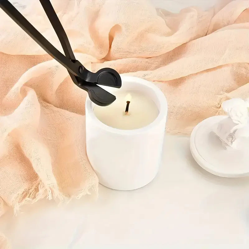 Stainless Steel Candle Wick Extinguisher – Portable Candle Care Scissors & Hook Tool