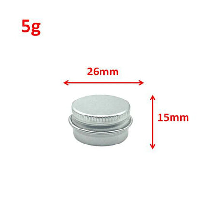 10-Pack Silver Aluminum Screw-Top Tins – Round Containers for Candles, Spices, Gifts