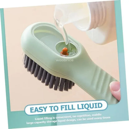 Multifunctional Shoe Cleaning Brush – Soft Bristle Scrubber with Liquid Dispenser for Home Cleaning