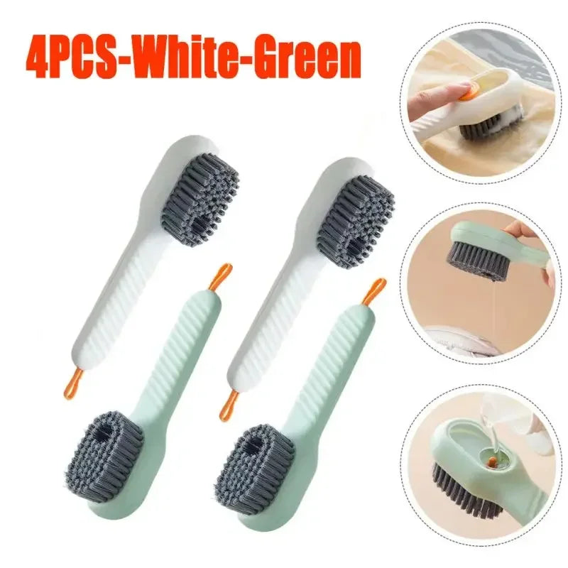 Multifunctional Shoe Cleaning Brush – Soft Bristle Scrubber with Liquid Dispenser for Home Cleaning