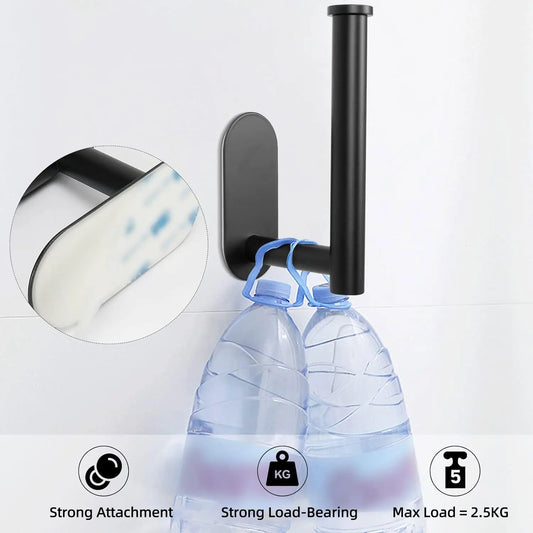 Stainless Steel Paper Towel Holder – Self-Adhesive or Drill‑Mount Under Cabinet Napkin Dispenser