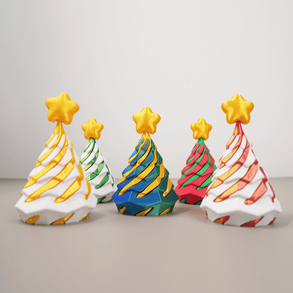 🎈3D Printed Multicolor Christmas Tree Spiral Stacking Toy